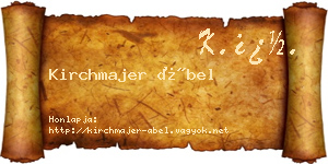 Kirchmajer Ábel névjegykártya